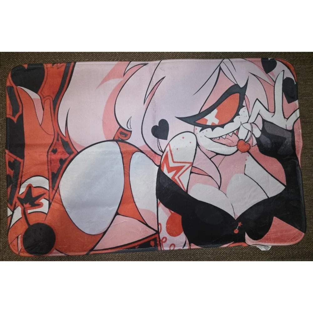 Cherri Bomb FLOOR Mat Desk Rug‎ Matches Hazbin Hotel Valentine's 2023 Playmat